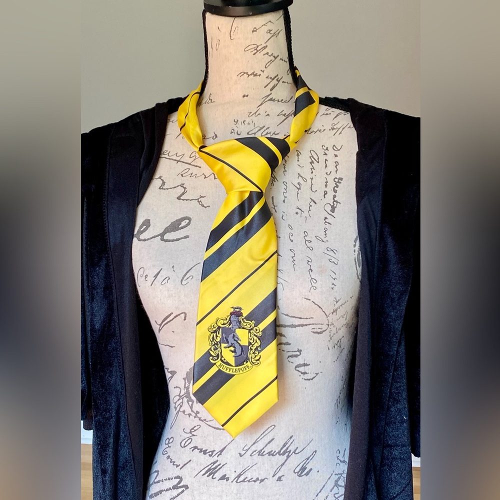 Harry Potter Hufflepuff licensed yellow and black tie